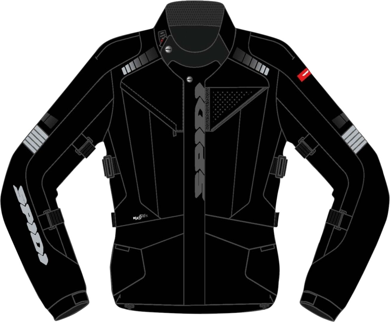 Spidi H2Out Outlander Motorrad Textiljacke 2XL Schwarz