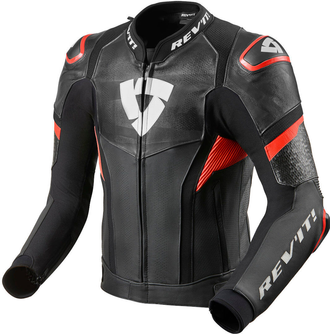 Revit Hyperspeed Pro Motorrad Lederjacke 46 Schwarz Rot