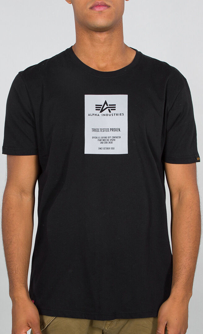 Alpha Industries Reflective Label T-Shirt M Schwarz