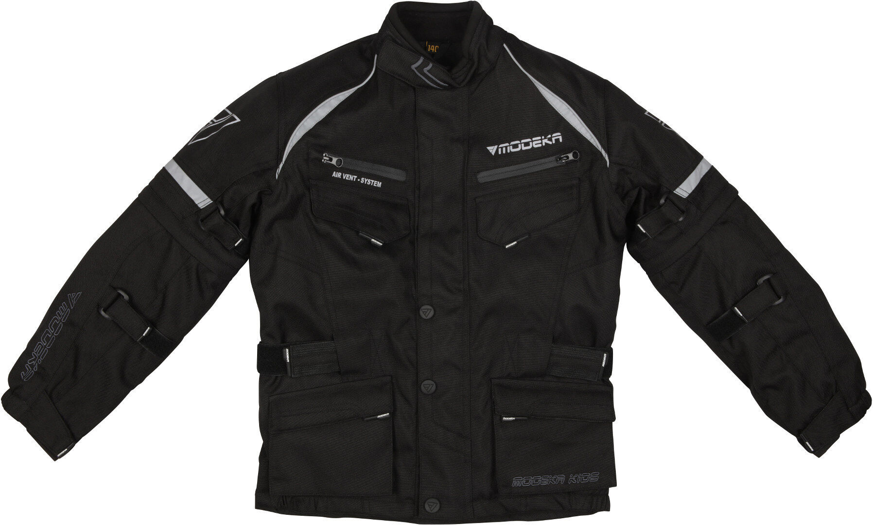 Modeka Tourex II Kinder Motorrad Textiljacke 2XS 128 Schwarz