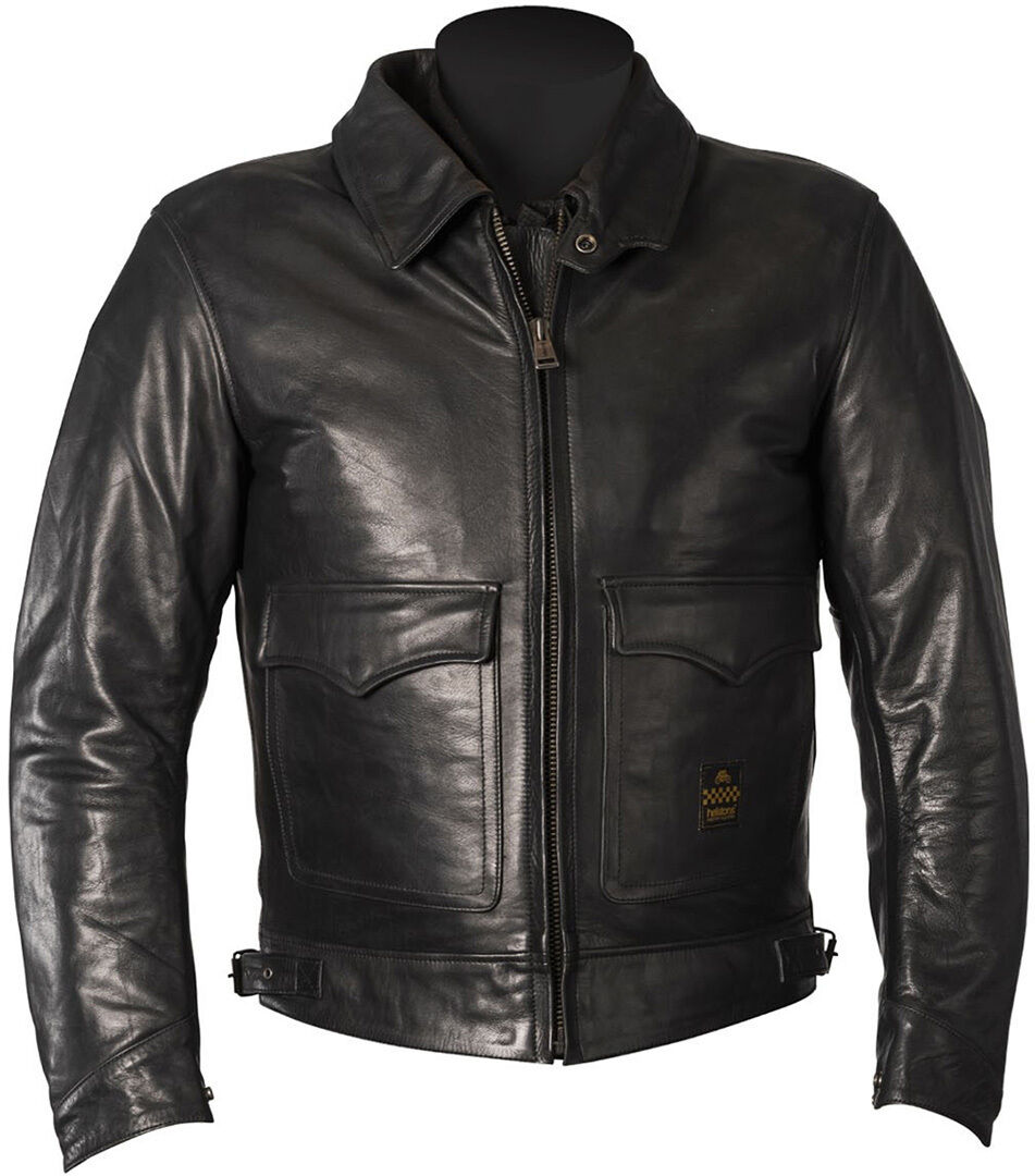 Helstons Bill Motorrad Lederjacke XL Schwarz