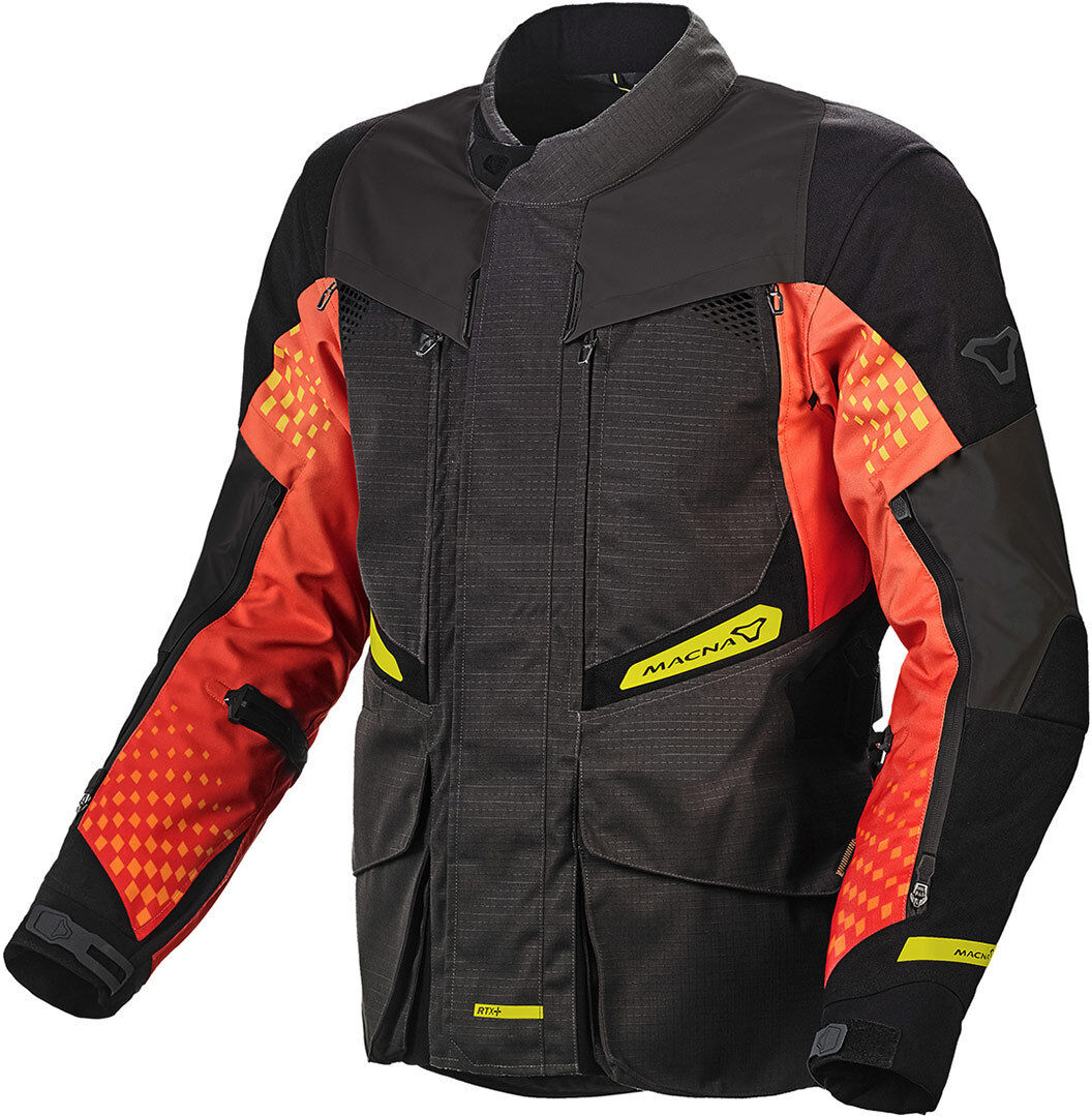 Macna Fusor Motorrad Textiljacke 4XL Schwarz Orange