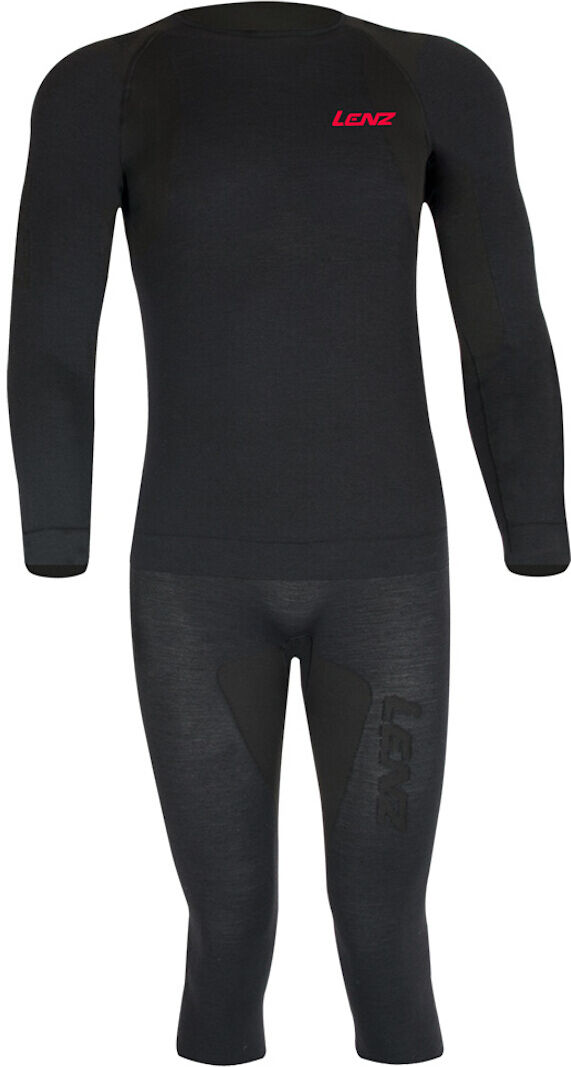 Lenz Merino 3/4 Funktionswäsche Set L XL Schwarz