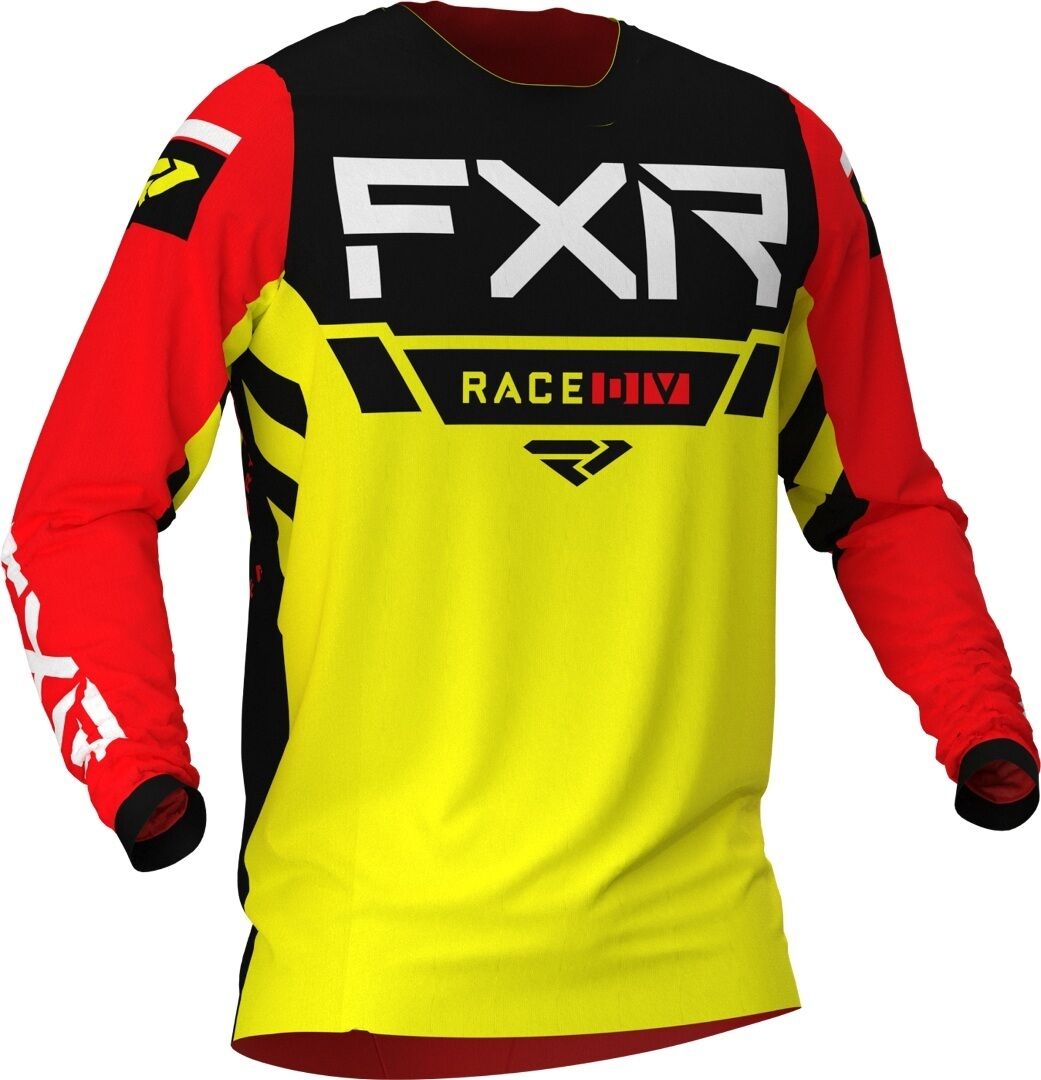 FXR Helium MX Gear Motocross Jersey M Schwarz Rot Gelb