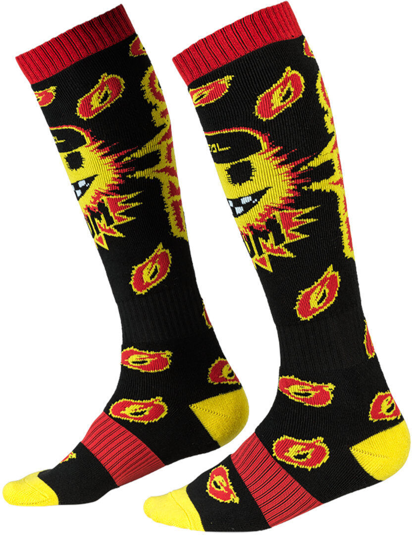 Oneal Pro Boom Motocross Socken Einheitsgröße Schwarz Gelb