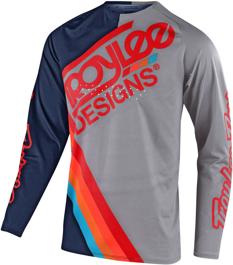 Troy Lee Designs SE Pro Tilt Motocross Jersey M Grau Blau