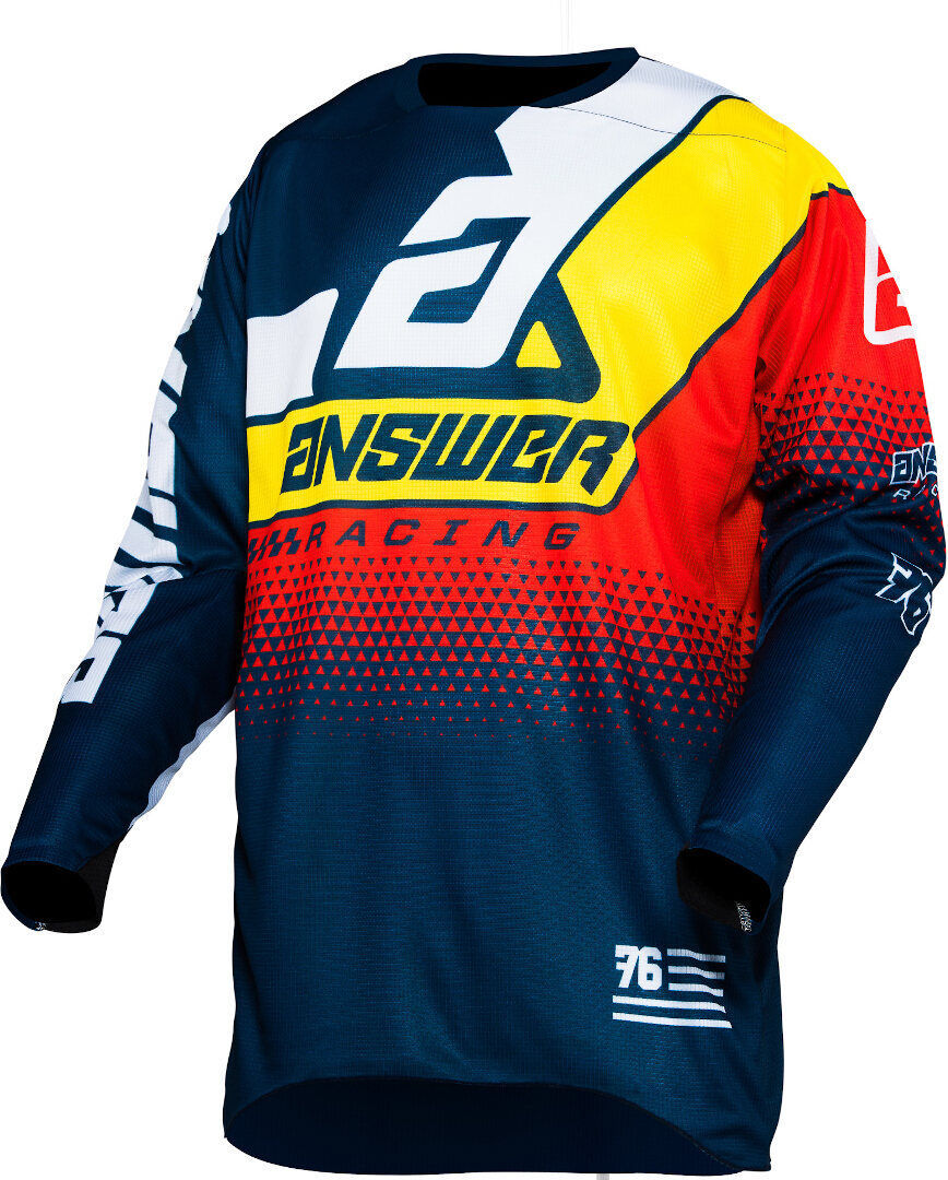 Answer Racing Answer Elite Korza Motocross Jersey L Rot Blau Gelb