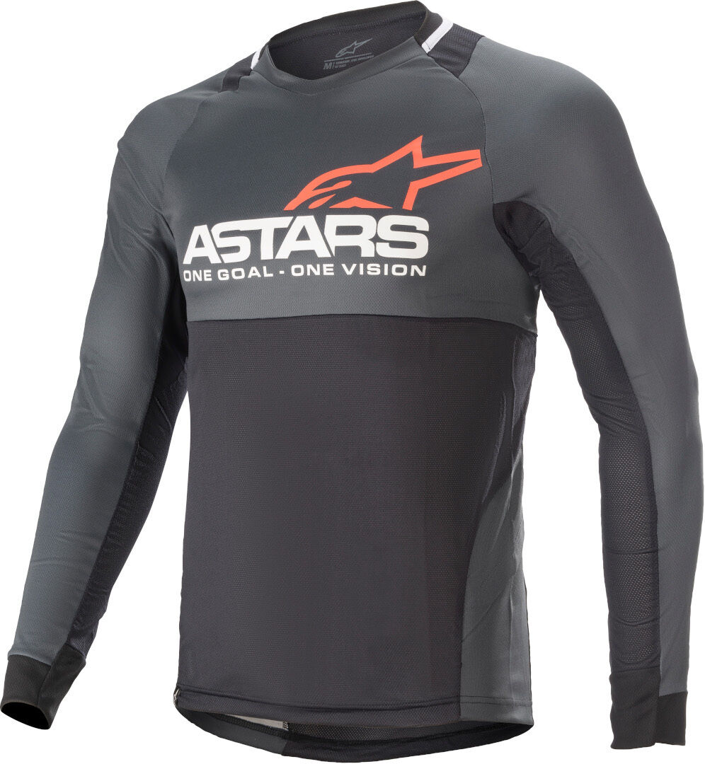 Alpinestars Drop 8.0 LS Motocross Jersey M Schwarz Rot