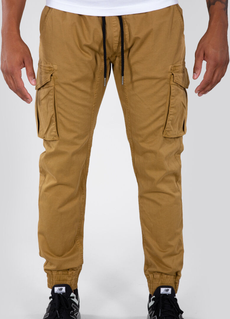 Alpha Industries Cotton Twill Jogger Hose L Grün Braun