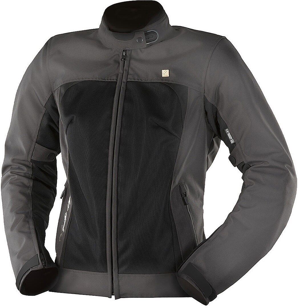 VQuattro Design Tarah Damen Motorrad Textiljacke XS Schwarz Grau