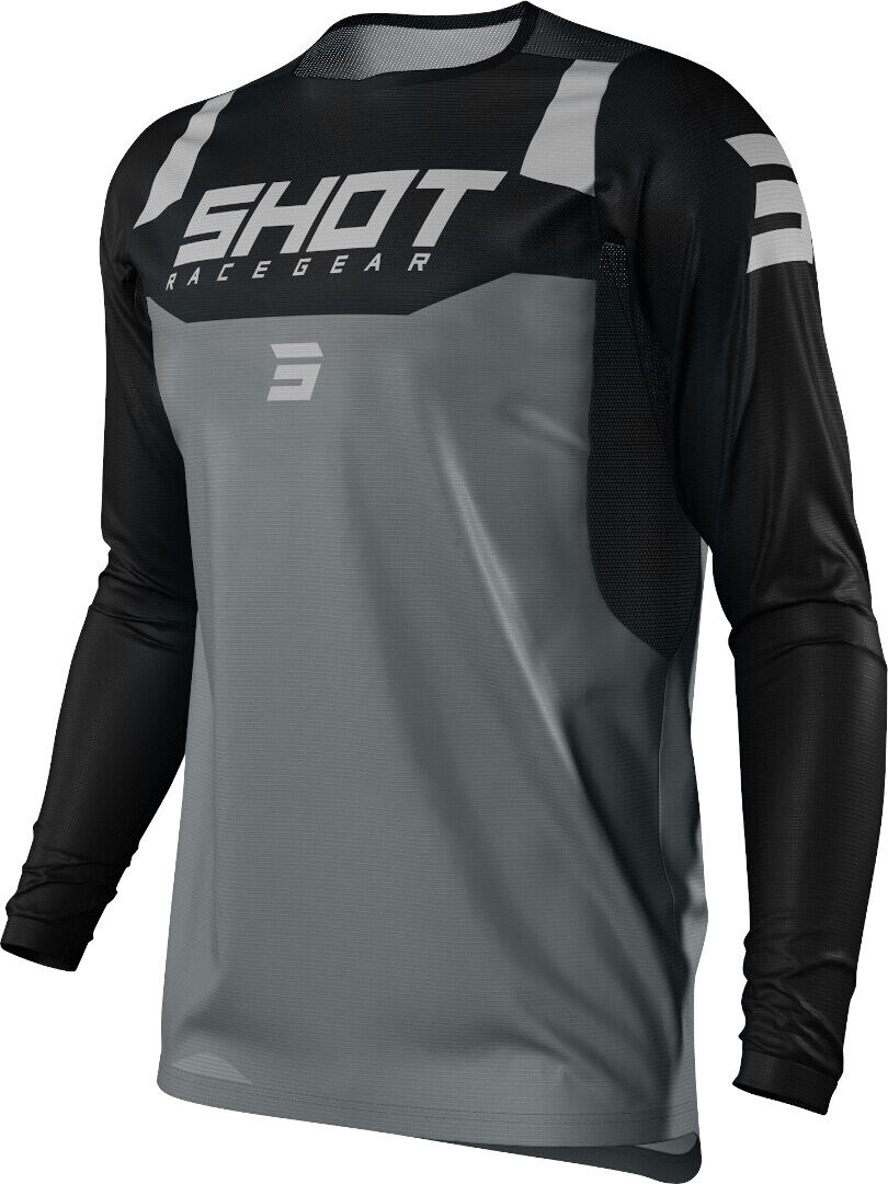 Shot Contact Chase Motocross Jersey M Schwarz Grau