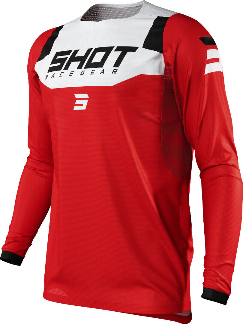 Shot Contact Chase Motocross Jersey XL Weiss Rot