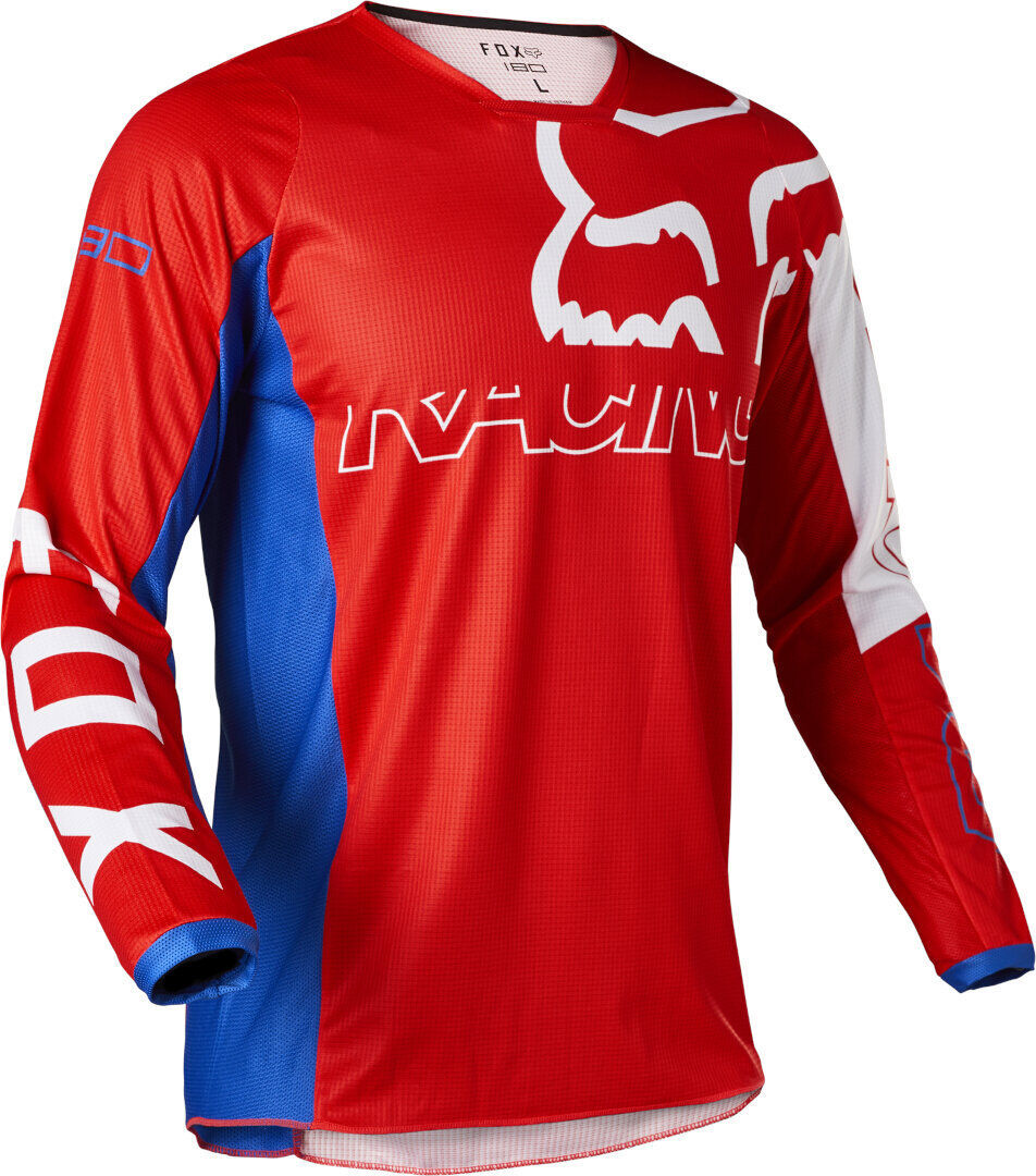 FOX 180 Skew Motocross Jersey S Rot Blau