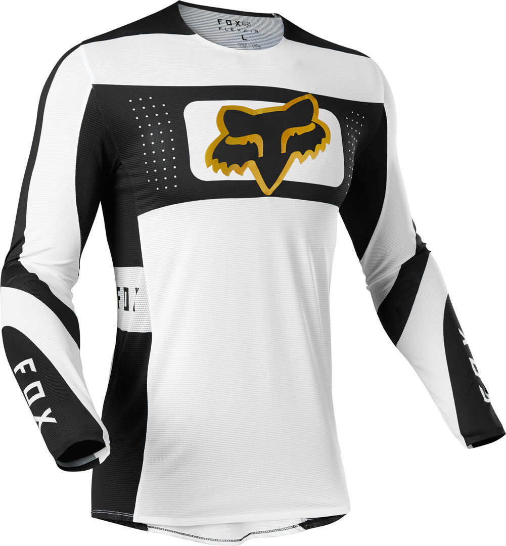 FOX Flexair Mirer Motocross Jersey L Schwarz Weiss