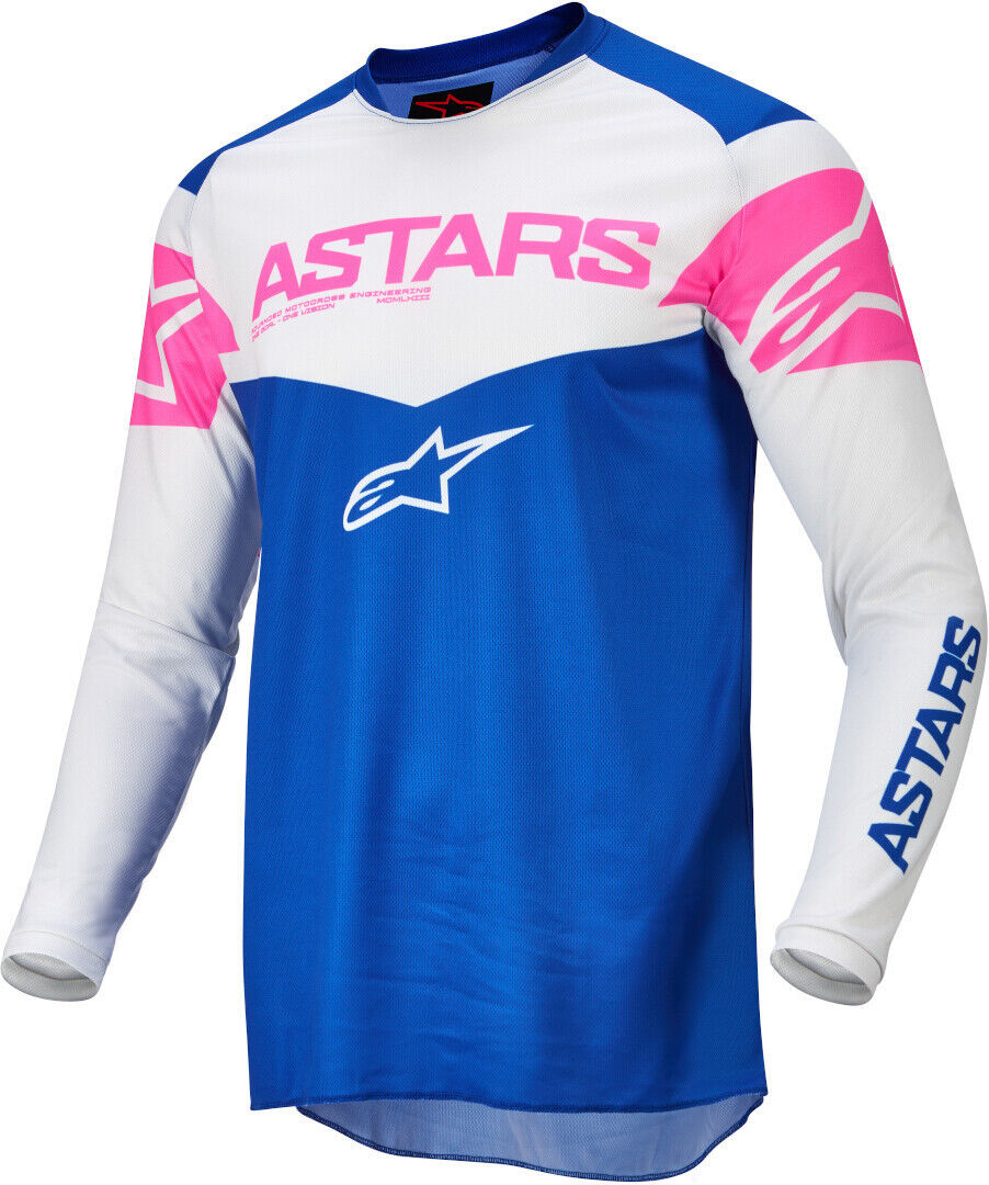 Alpinestars Fluid Tripple Motocross Jersey 2XL Weiss Blau
