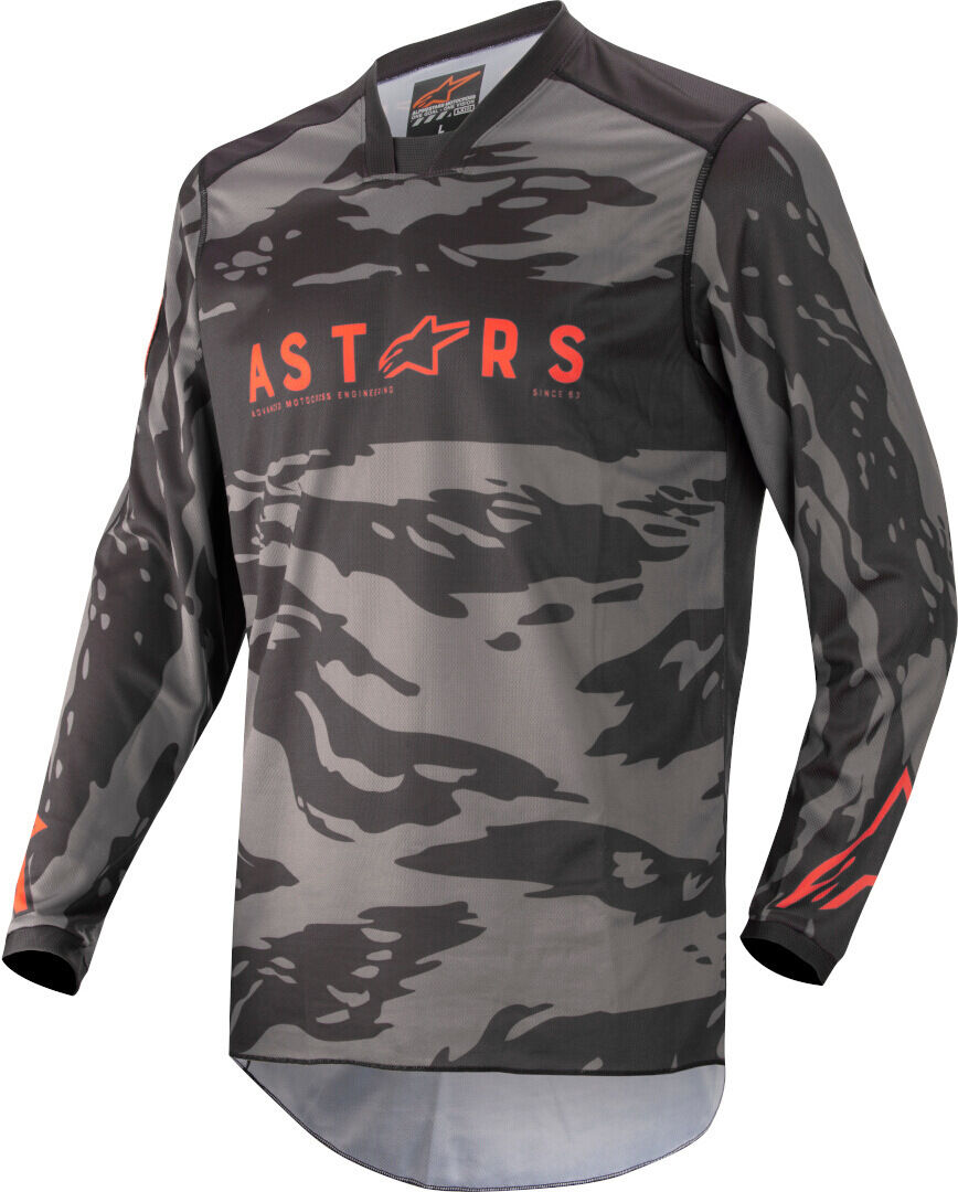 Alpinestars Racer Tactical Motocross Jersey L Schwarz Grau Rot