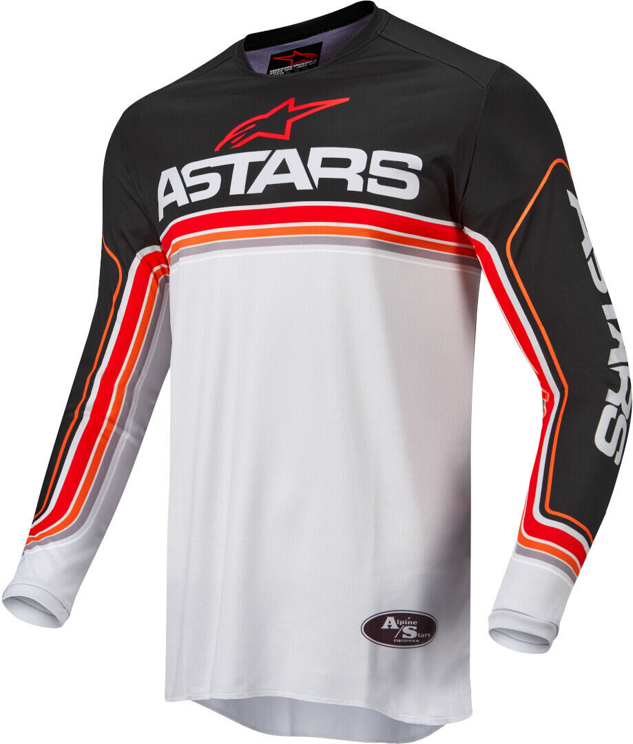 Alpinestars Fluid Speed Motocross Jersey 2XL Schwarz Grau Rot