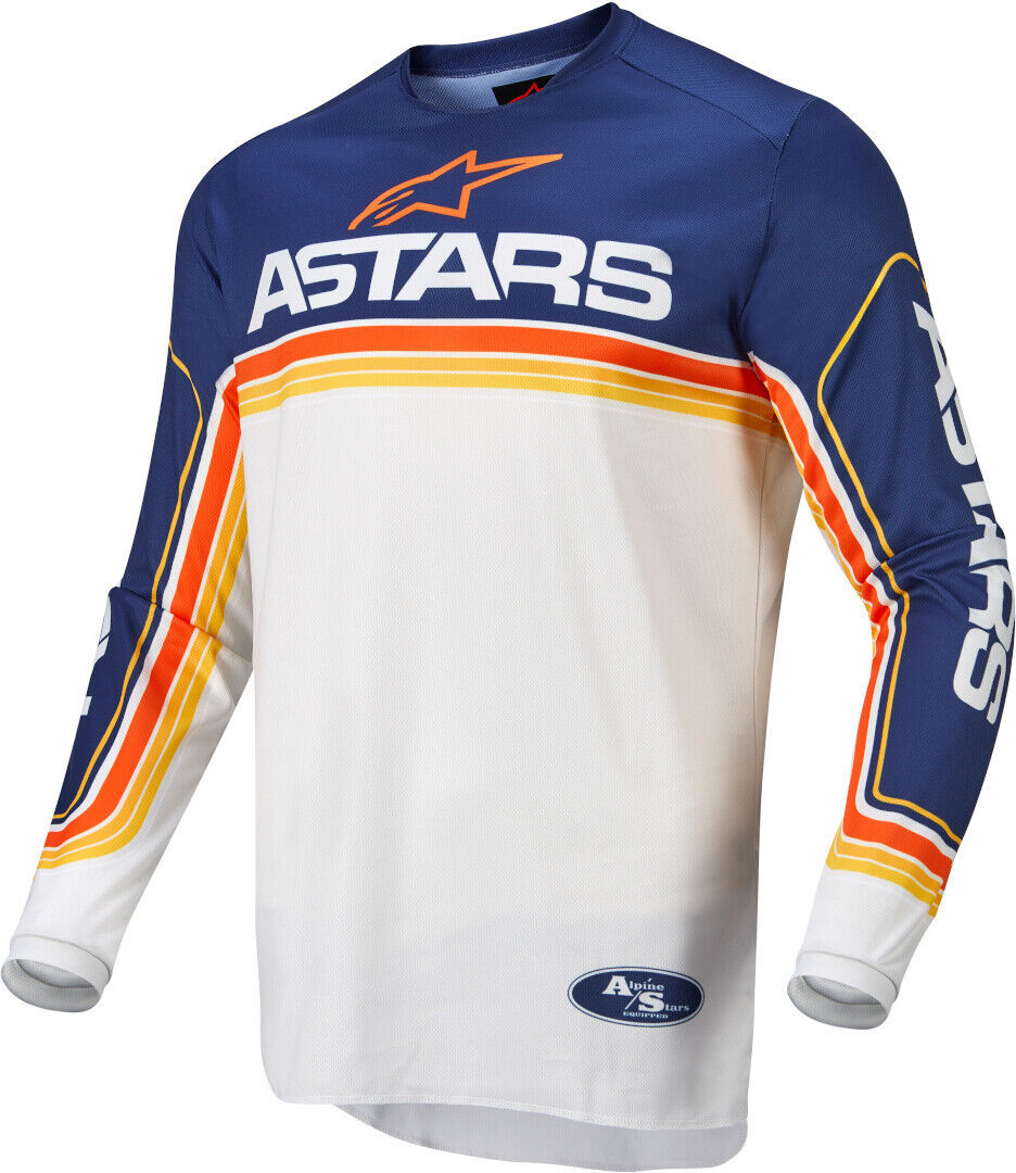 Alpinestars Fluid Speed Motocross Jersey 2XL Weiss Blau