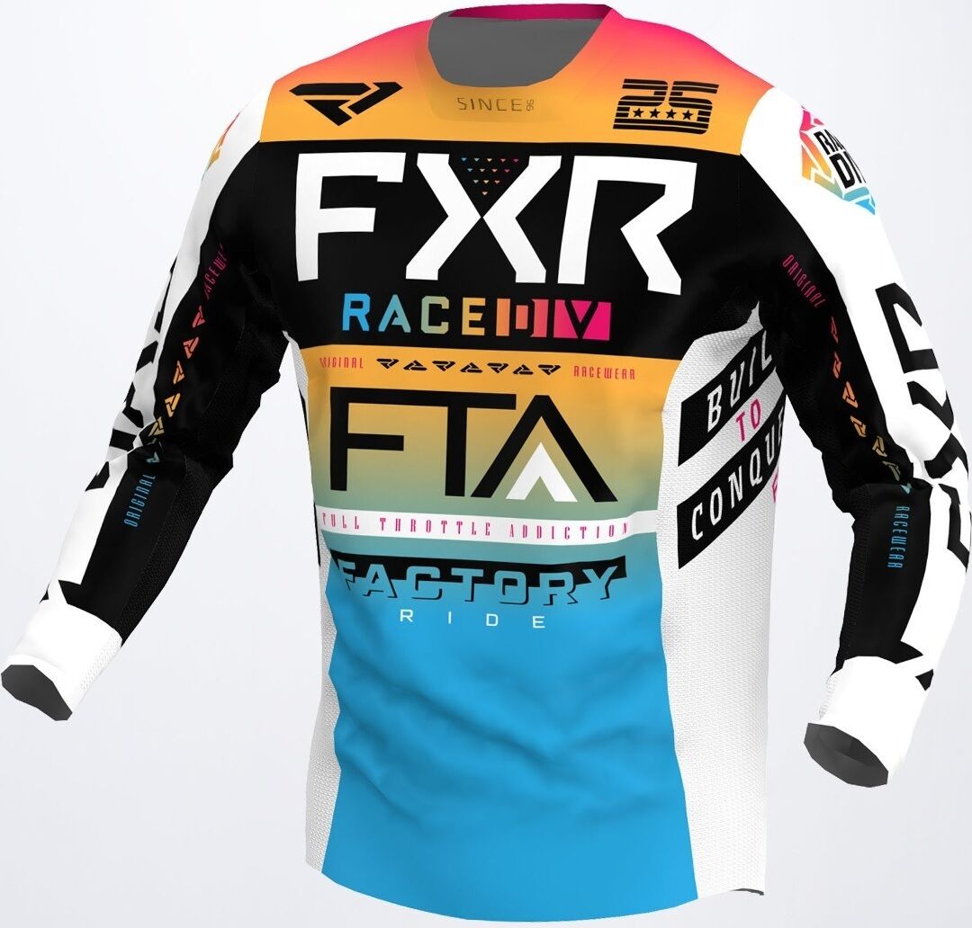 FXR Podium Gladiator Motocross Jersey XL Schwarz Weiss Gelb