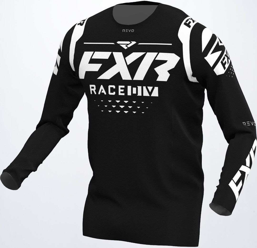 FXR Revo RaceDiv Motocross Jersey S Schwarz Weiss