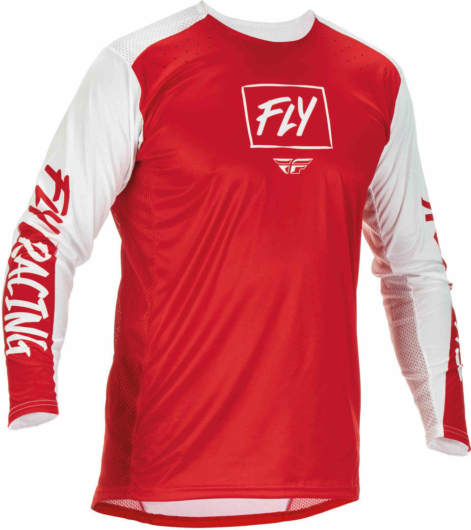 Fly Racing Lite Motocross Jersey S Weiss Rot