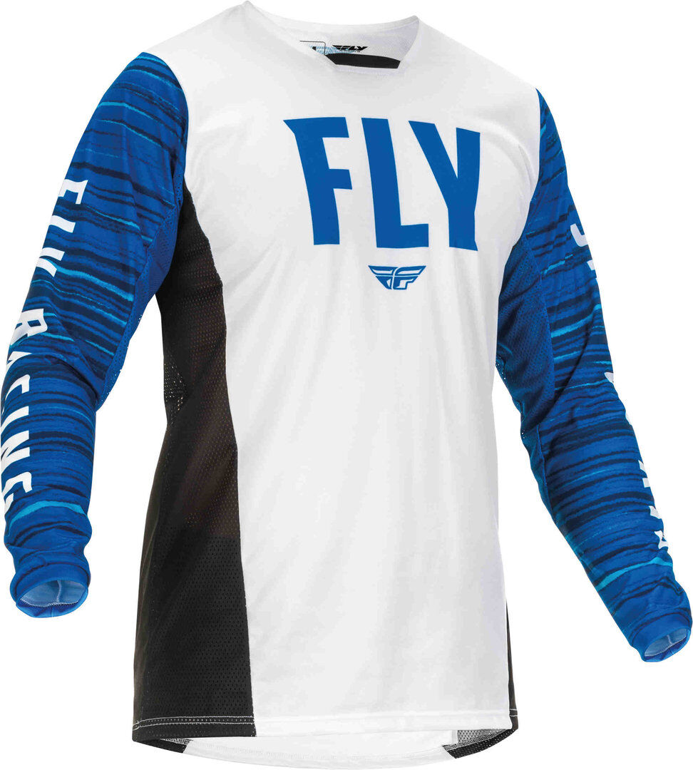 Fly Racing Kinetic Wave Motocross Jersey S Weiss Blau