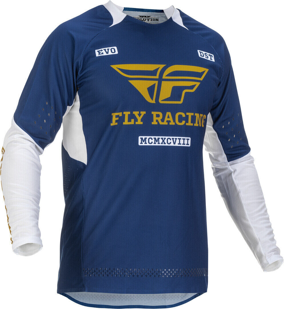 Fly Racing Evolution Motocross Jersey XL Weiss Blau