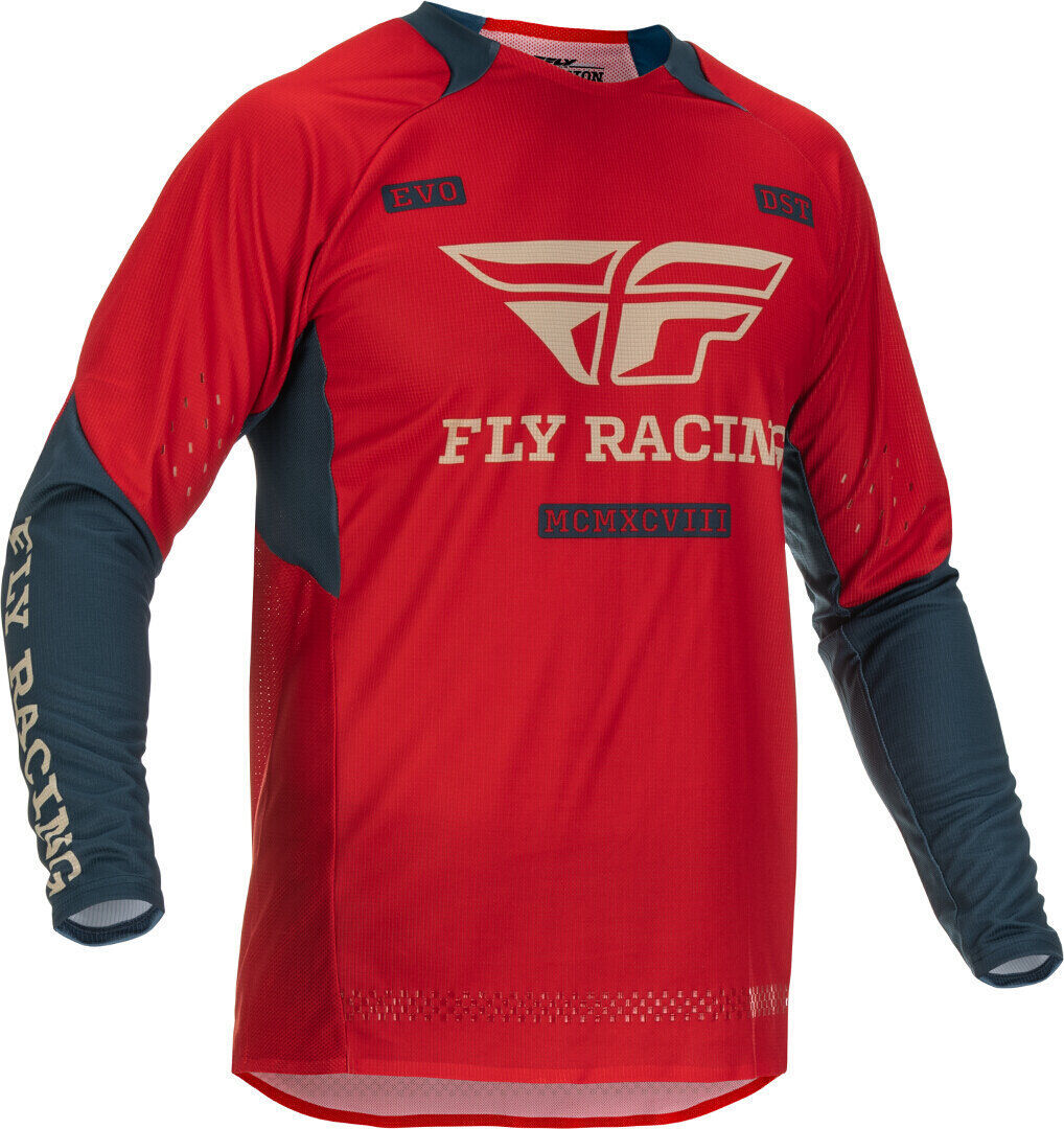 Fly Racing Evolution Motocross Jersey 2XL Schwarz Grau Rot