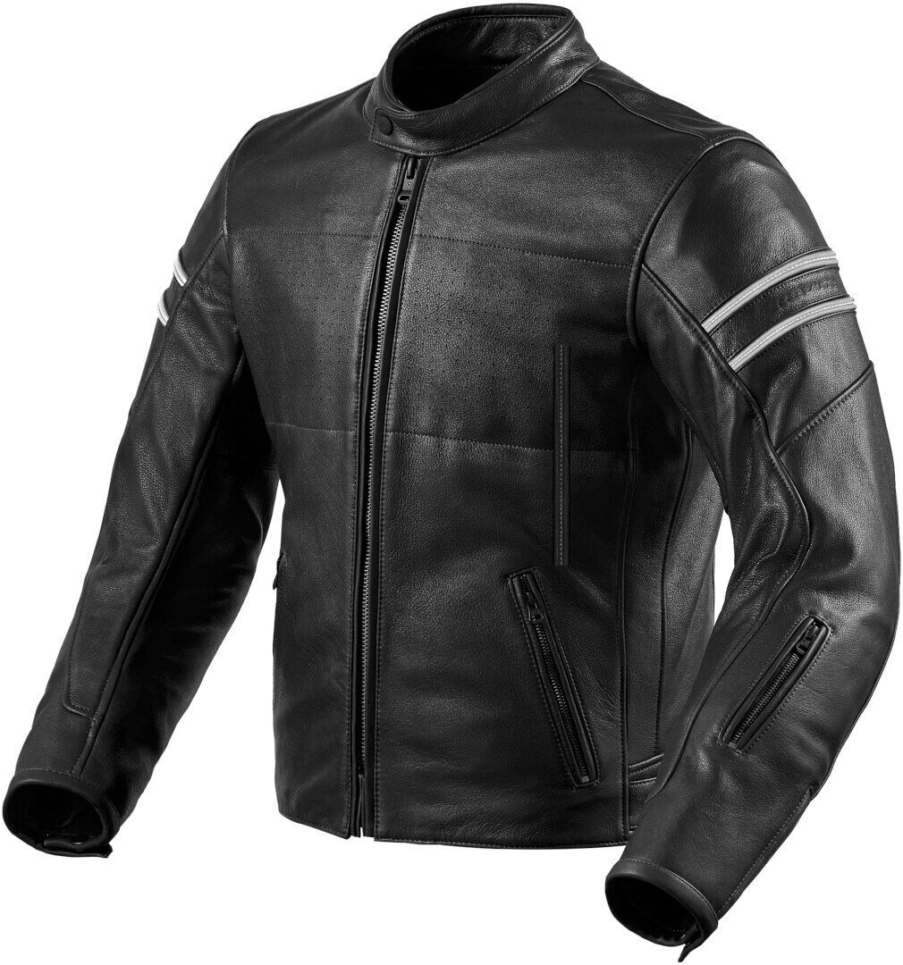 Revit Stride Motorrad Lederjacke 50 Schwarz