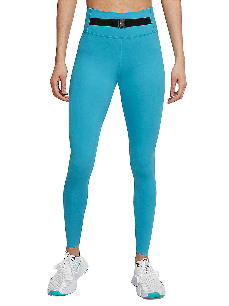 NIKE Damen Fitnesstight Dri-FIT One Luxe Buckle türkis   Größe: L   DD5405 Auf Lager Damen L