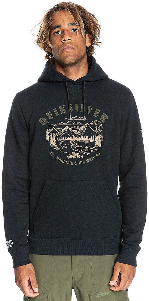 QUIKSILVER Herren Hoodie Big Logo wasserabweisend schwarz   Größe: S   EQYFT04380 Auf Lager Herren S