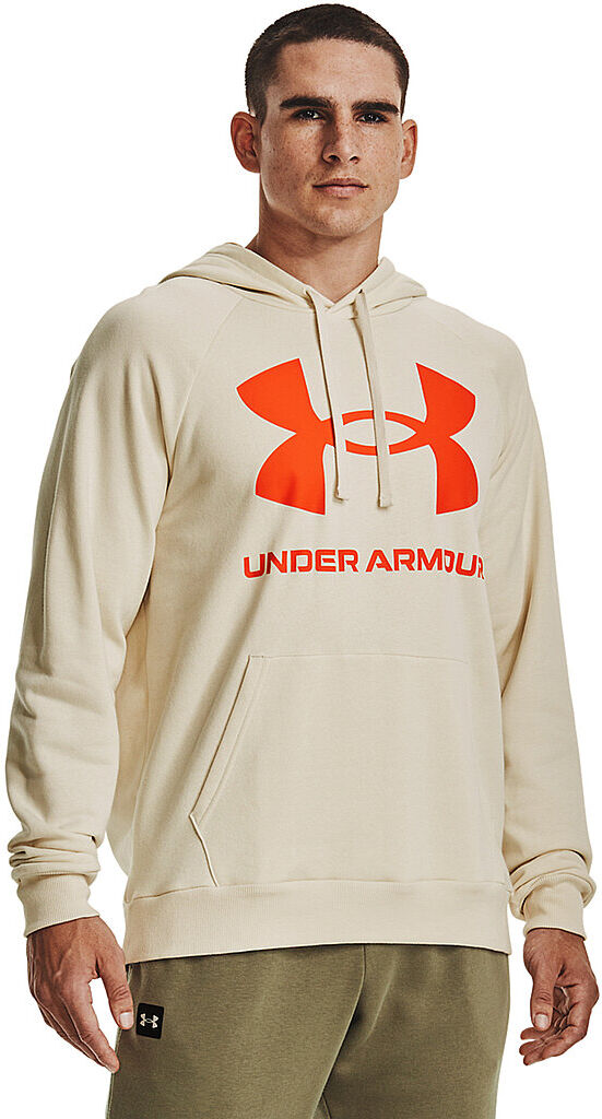 UNDER ARMOUR Herren Hoodie UA Rival Fleece Big Logo beige   Größe: M   1357093-279 Auf Lager Herren M