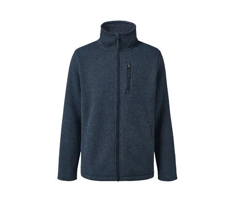 Tchibo - Thermo-Strickfleecejacke - Blau/Meliert - Gr.: XXL Polyester Blau XXL