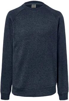 Tchibo - Strickfleecepullover - Blau/Meliert - Gr.: S Polyester Blau S