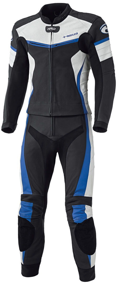 Held Spire Two Piece Motorcycle Leather Suit Kožená kombinéza dvoudílný 50 Černá Modrá