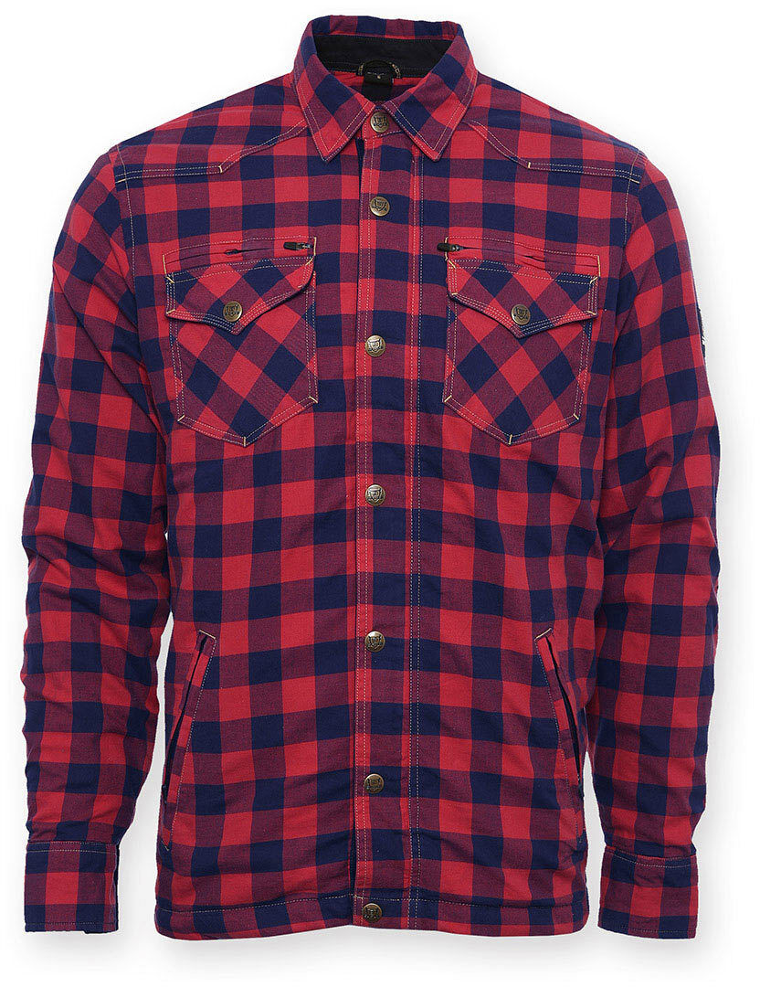 Bores Lumberjack Shirt Košili L červená Modrá