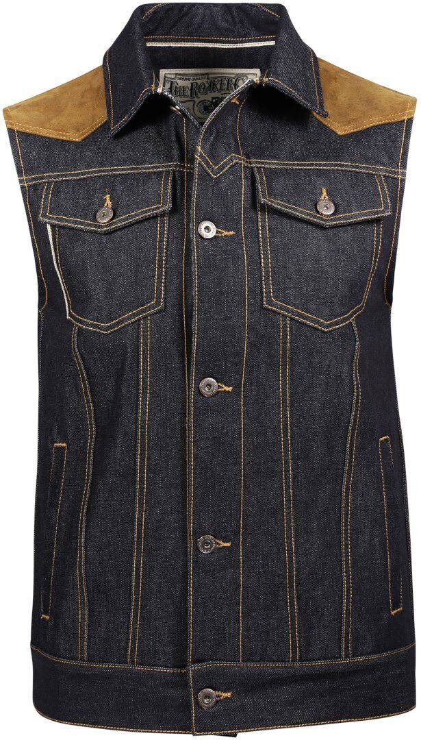 Rokker Mixed Vest Denim L Modrá