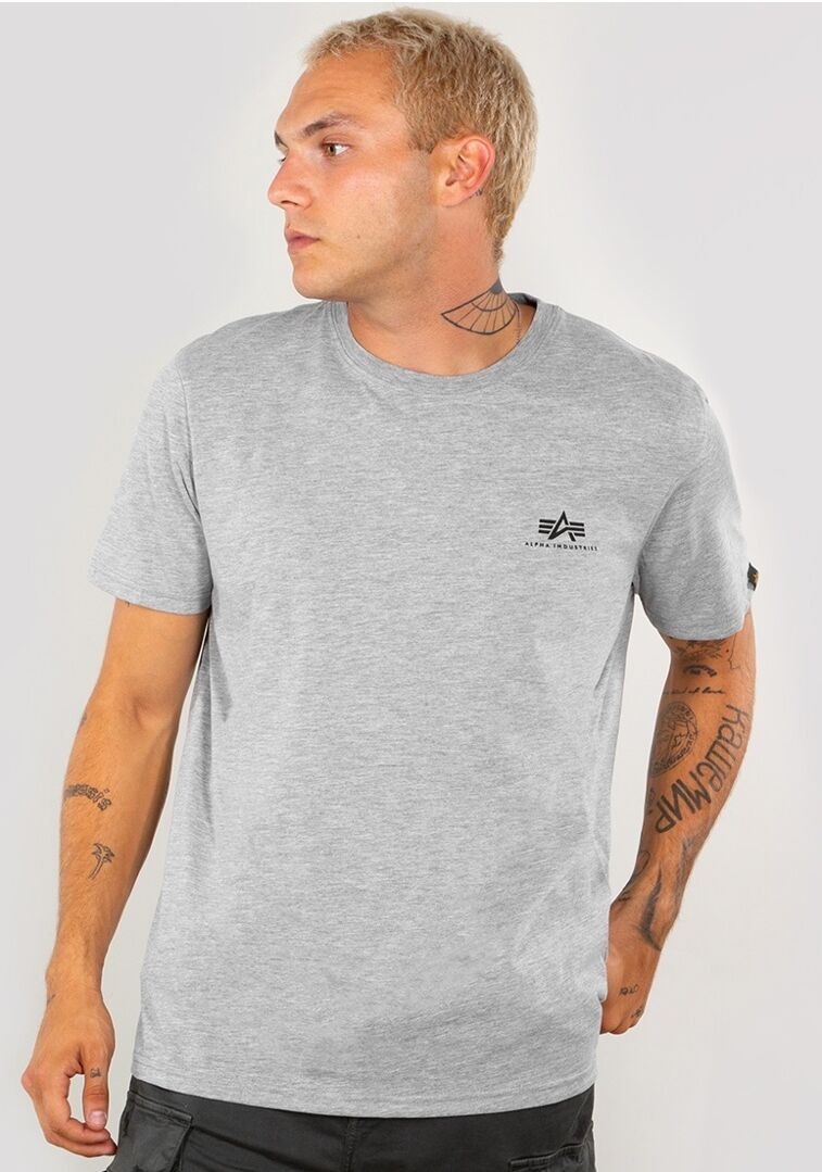 Alpha Industries Basic T Small Logo Tričko 3XL Šedá