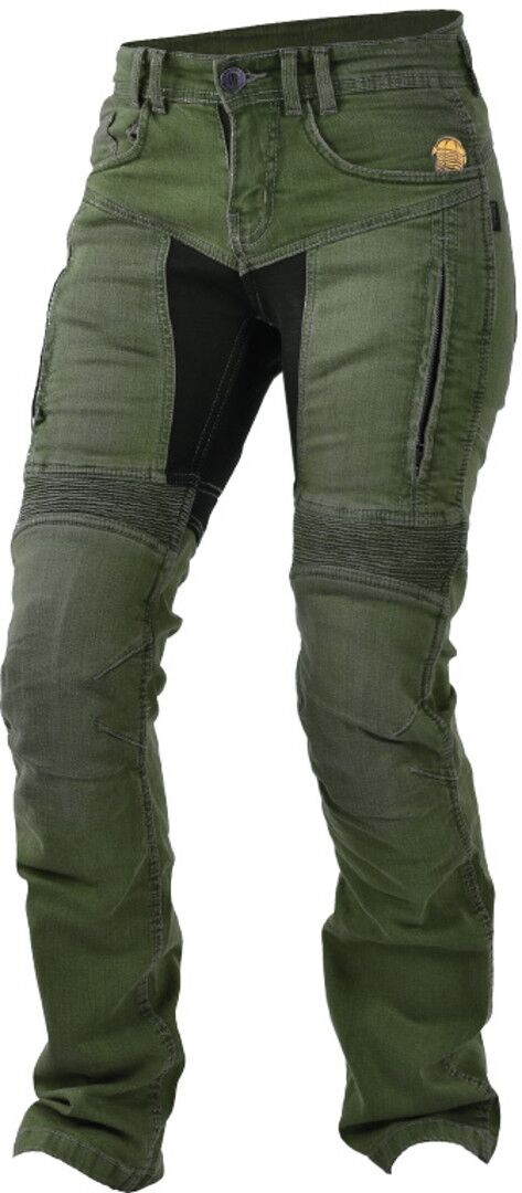 Trilobite Parado Grey Dámské motocyklové džíny 32 Zelená Hnědá