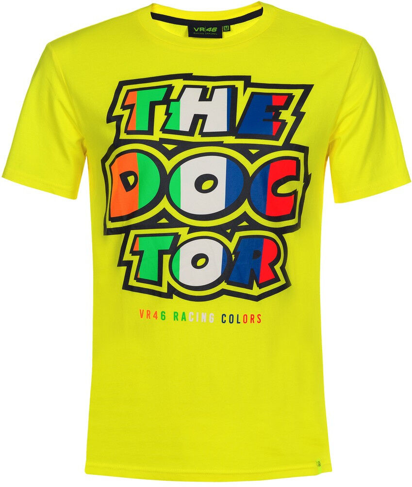 VR46 The Doctor Stripes Tričko 3XL žlutá