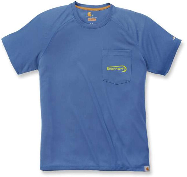 Carhartt Force Rybářské tričko s nápisem L Modrá