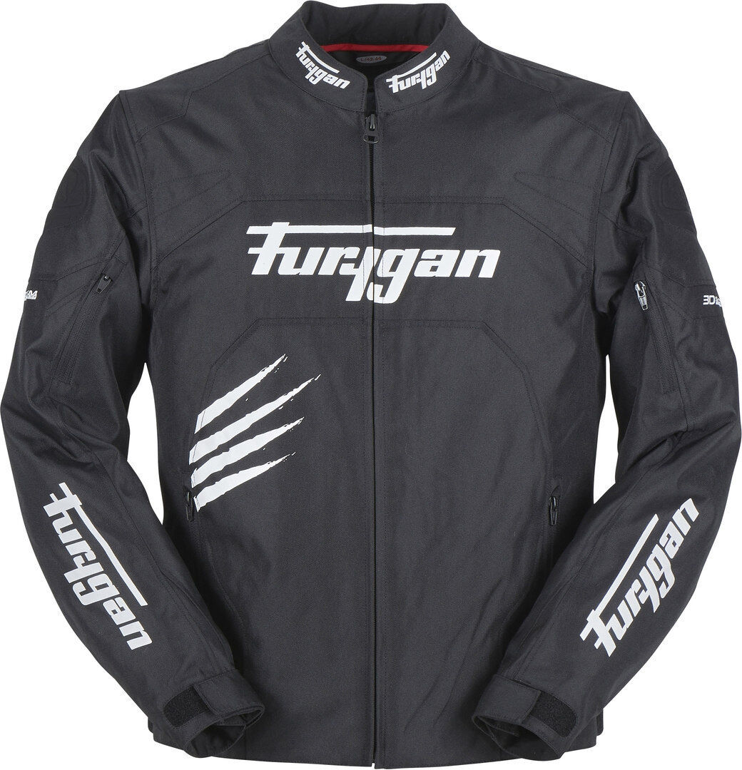 Furygan Rock Textilní bunda na motocyklu S Černá Bílá