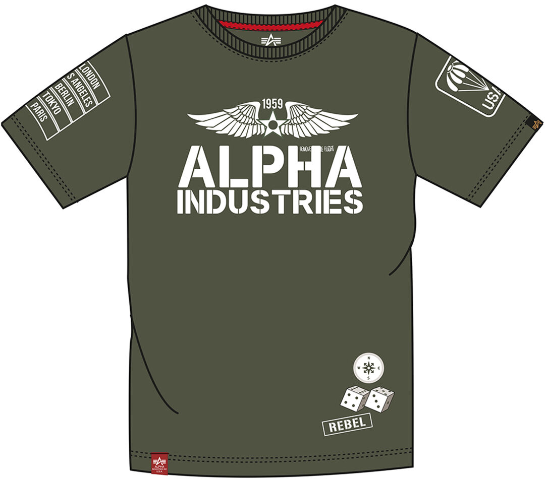 Alpha Industries Rebel T-shirt S Zelená