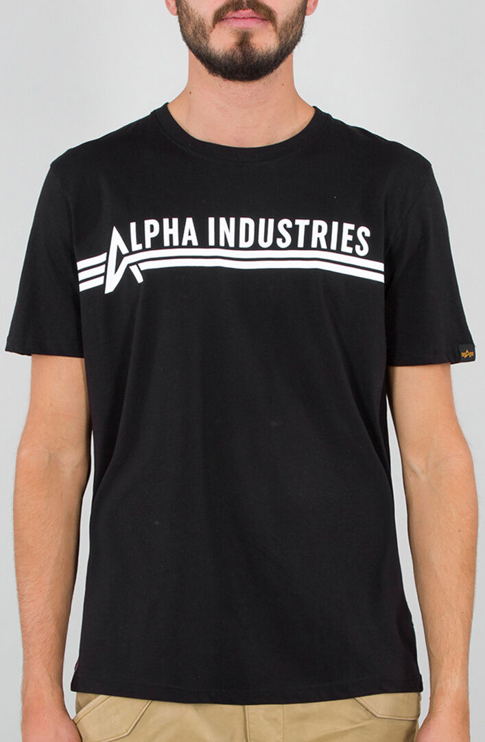 Alpha Industries T-shirt L Černá Bílá