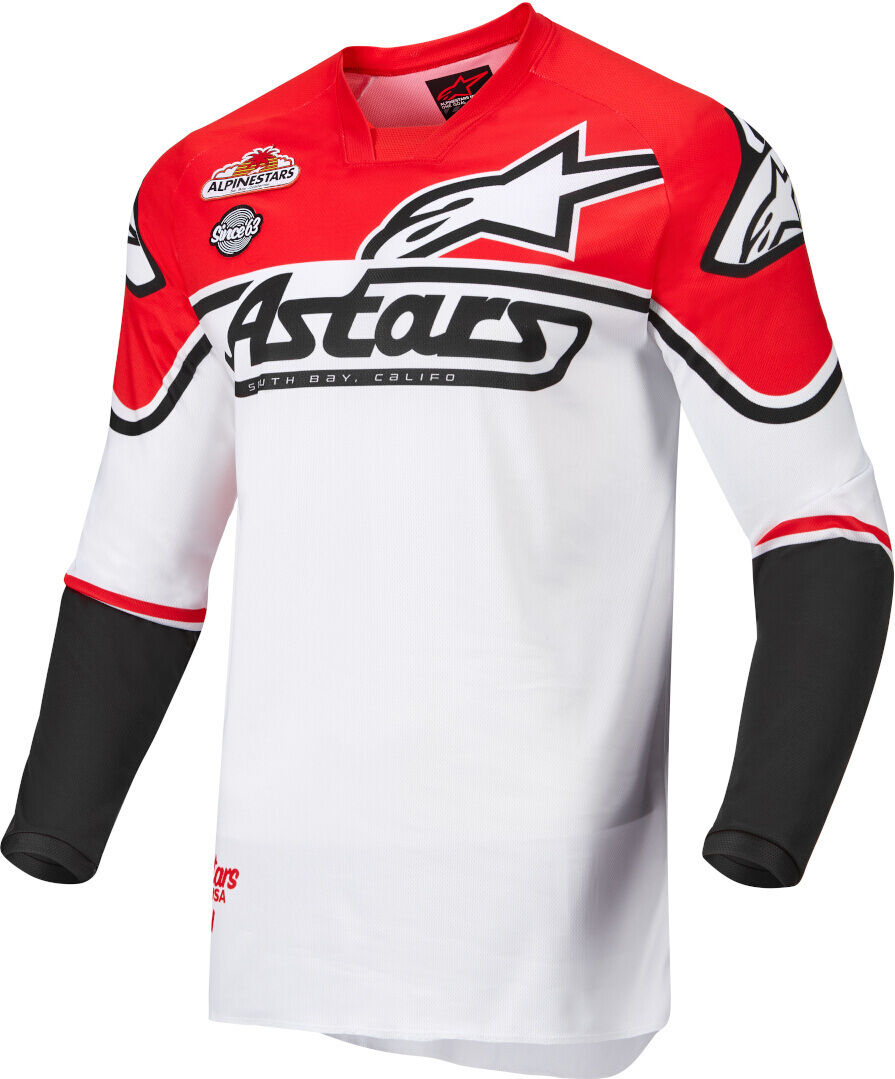 Alpinestars Racer Flagship Motokrosový dres L Bílá červená