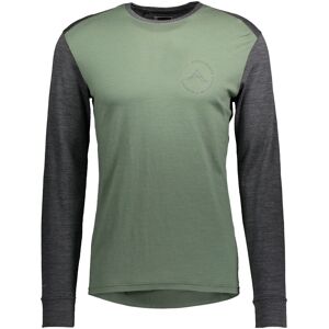 Scott Defined Merino L/Sl Shirt Colorblock / Grün, Herren Merino Langarm-Shirts, Größe S - Farbe Frost Green - Dark Grey Melange