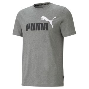 Puma Essentials+ 2 Color Logo Tee Grau, Herren Kurzarm-Shirts, Größe XL - Farbe Medium Gray Heather