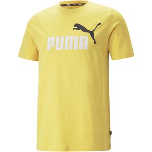 Puma Essentials+ 2 Color Logo Tee Gelb, Herren Kurzarm-Shirts, Größe M - Farbe Mustard Seed