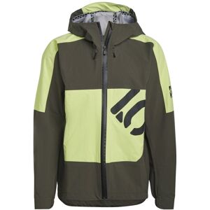 Five Ten Wasserdichte atmungsaktive Herren Regenjacke. Farbe: Farbeblock / Oliv / Größe: S