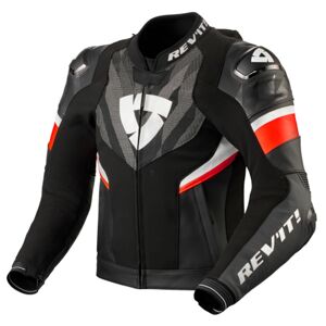 REV’IT! Hyperspeed 2 Pro jacket, Men's leather motorcycle, Black Fluorescent red